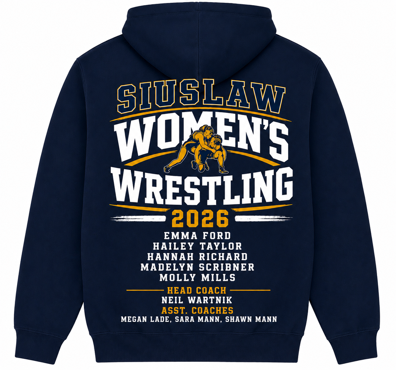 Siuslaw Women’s Wrestling Hoodie 💙💛