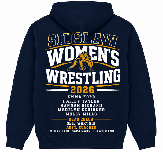 Siuslaw Women’s Wrestling Hoodie 💙💛